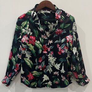 Tommy Bahama Fancy Floral Silk Crepe Satin Shirt